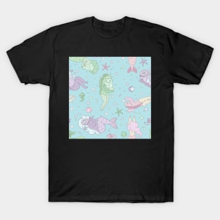 Mermaid or reverse mermaid? (blue version) T-Shirt